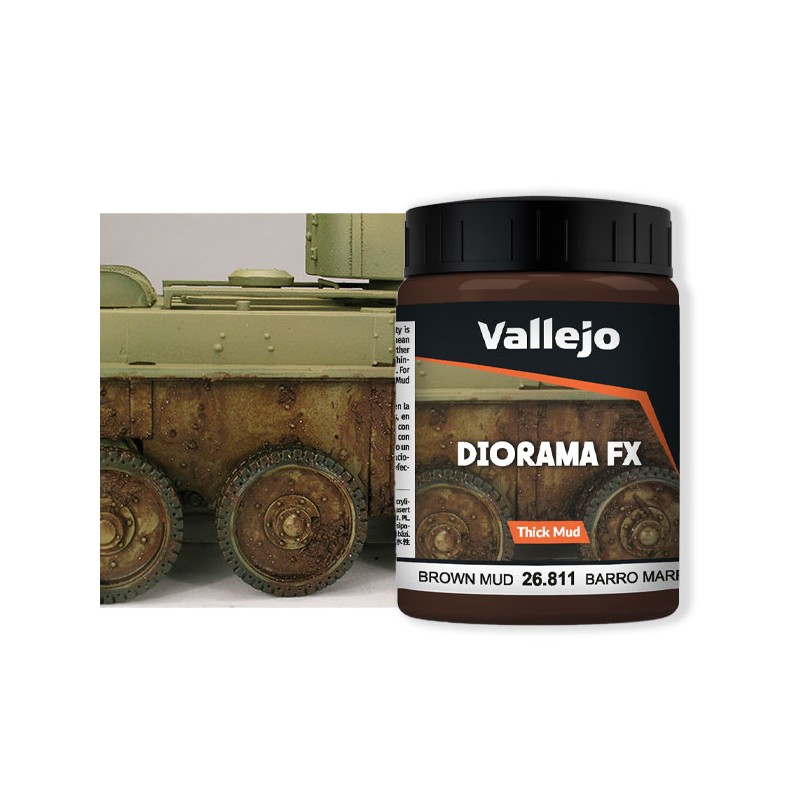 VALLEJO - Diorama FX - 26.811 – Boue épaisse Brune – Brown Thick Mud